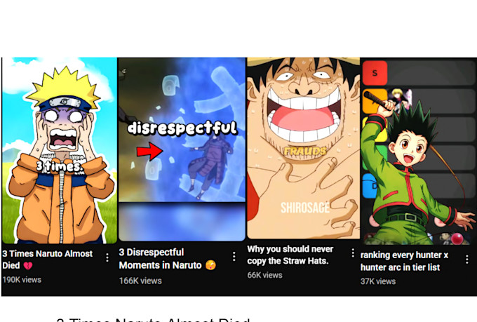 write youtube shorts script for anime and manga